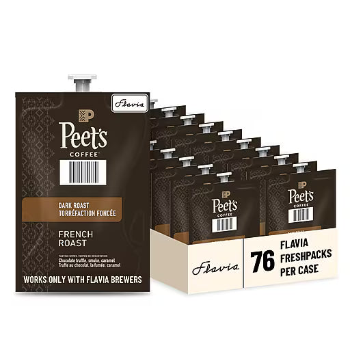 Flavia Peet's Coffee French Roast Freshpacks (Case of 76)
