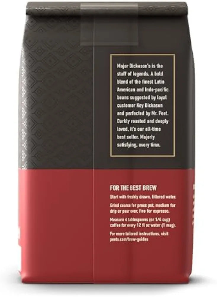 Peet's Coffee Ground Coffee Dark Roast, Organic French Roast, 18 Ounces