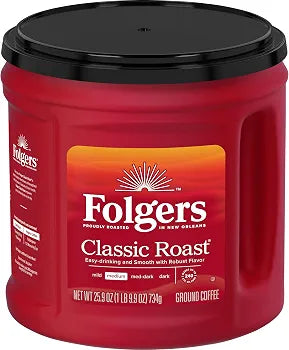 Folgers Classic Roast Ground Coffee, Medium Roast, 25.9 Oz. Canister