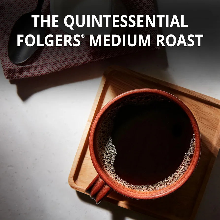 Folgers Classic Roast Ground Coffee, Medium Roast, 25.9 Oz. Canister